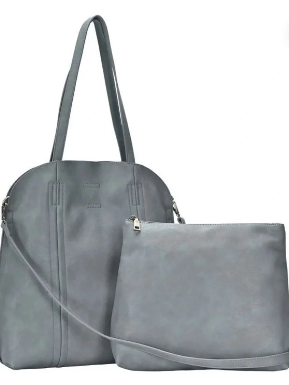 ANTIK KRAFT Vegan Leather FAITH 2 IN 1 DETACHABLE POUCH & STRAP TOTE